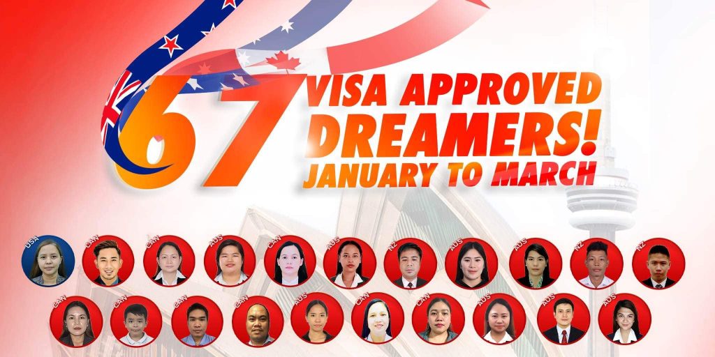 67 visa approved dreamers January to March