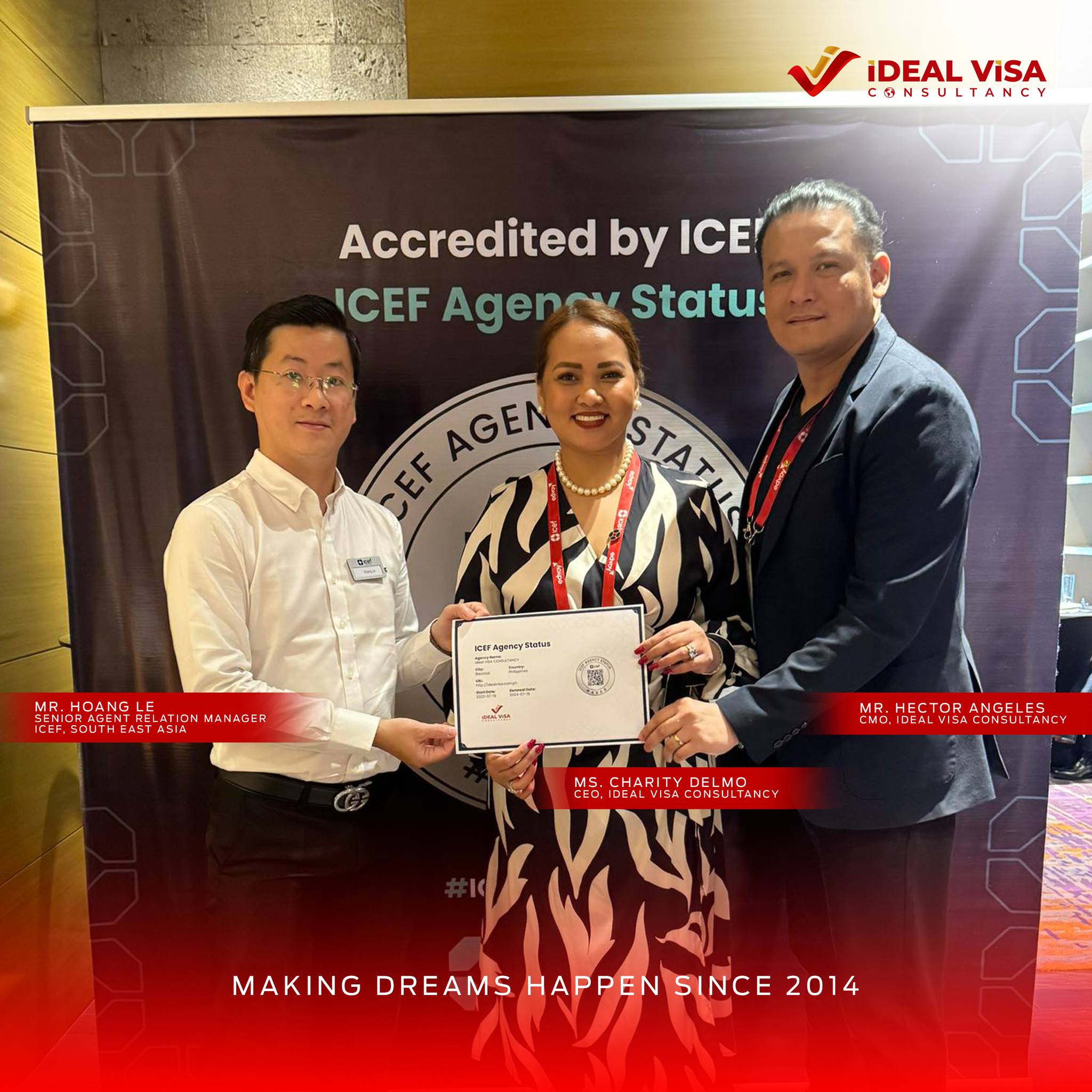 MAKING DREAMS HAPPEN SINCE 2014