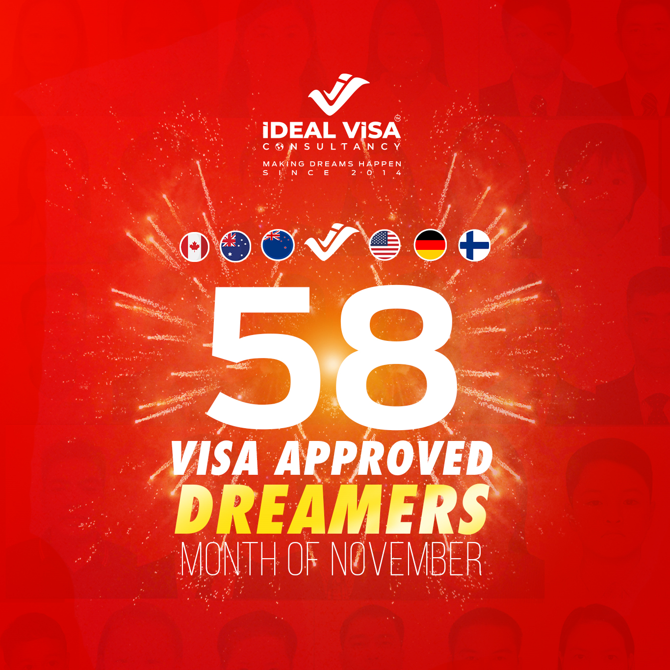 58 Visa Approvals in 1 Month