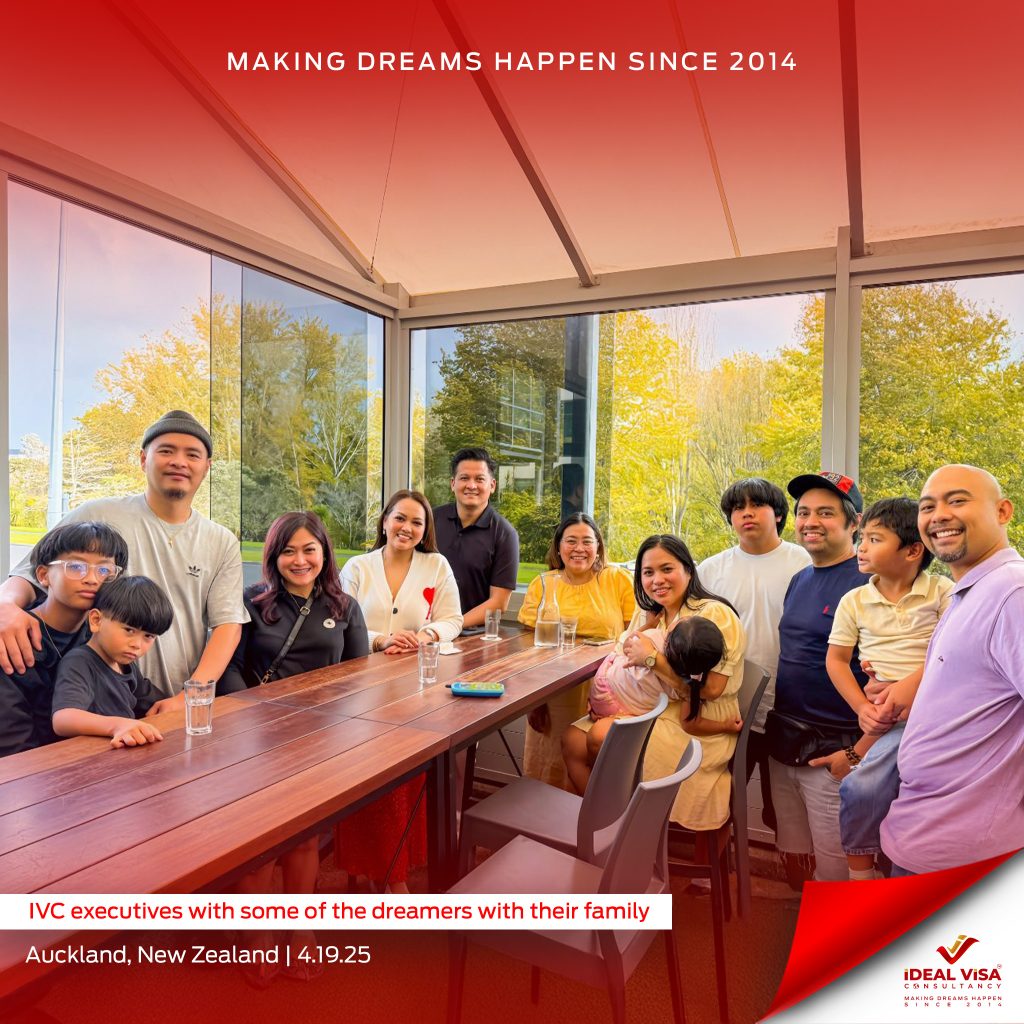 IVC executives with some of the dreamers with their family