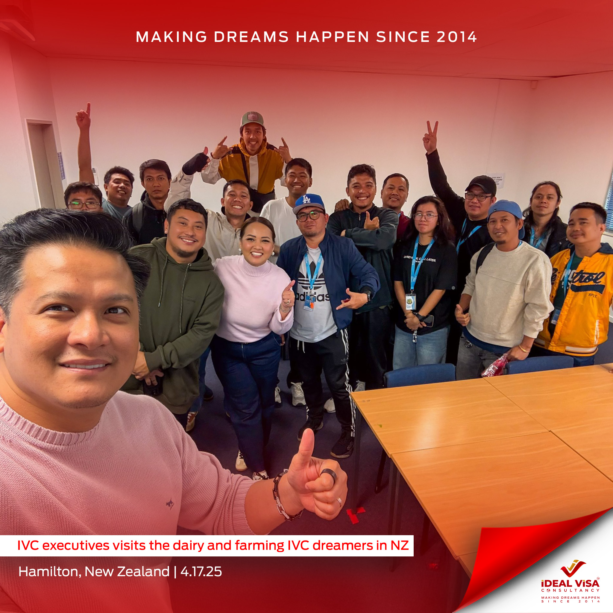 IVC executives visits the dairy and farming IVC dreamers in NZ