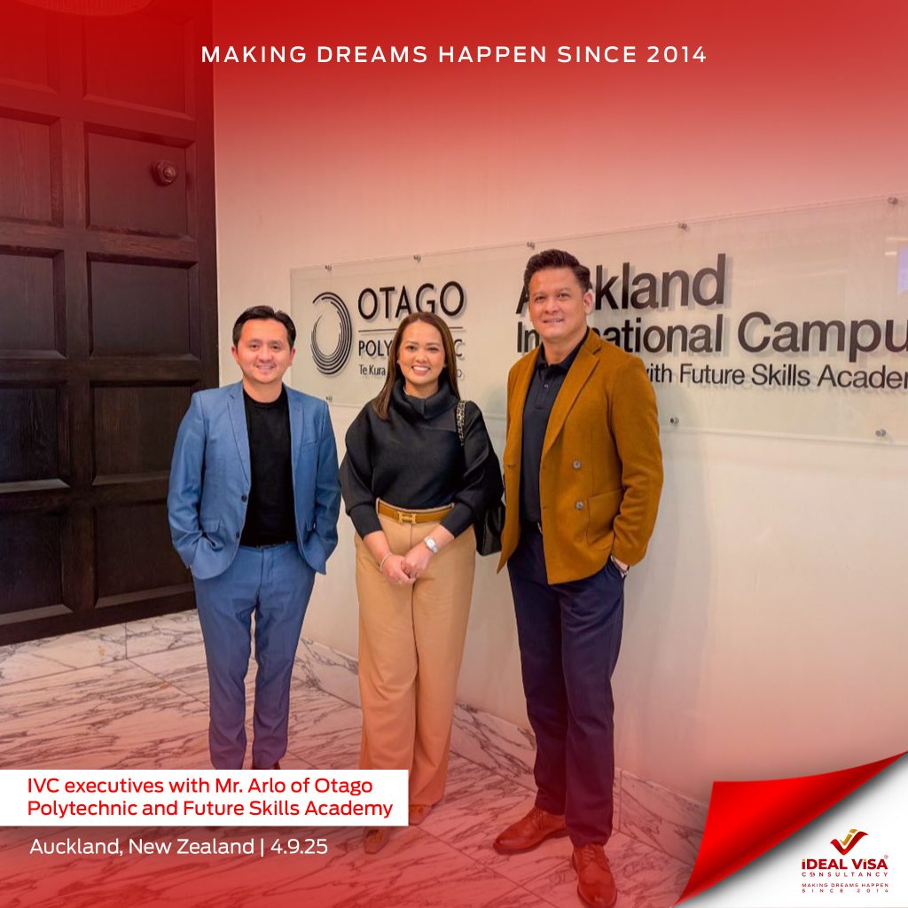 IVC executives with Mr. Arlo of Otago Polytechnic and Future Skills Academy