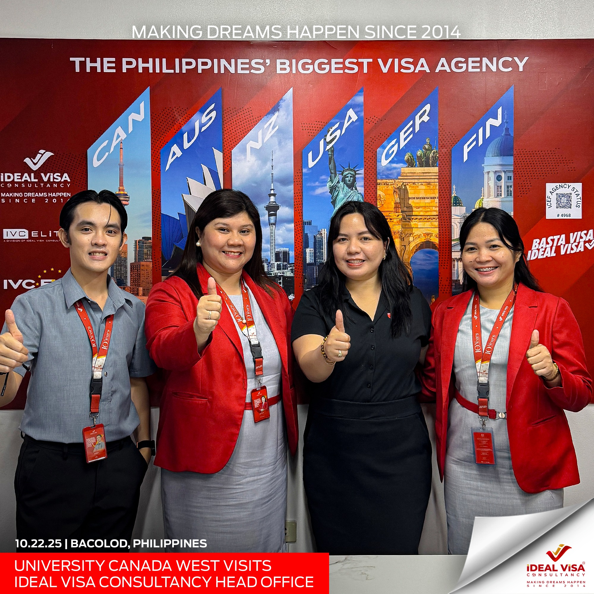 University Canada West Visits IDEAL VISA Consultancy Head Office