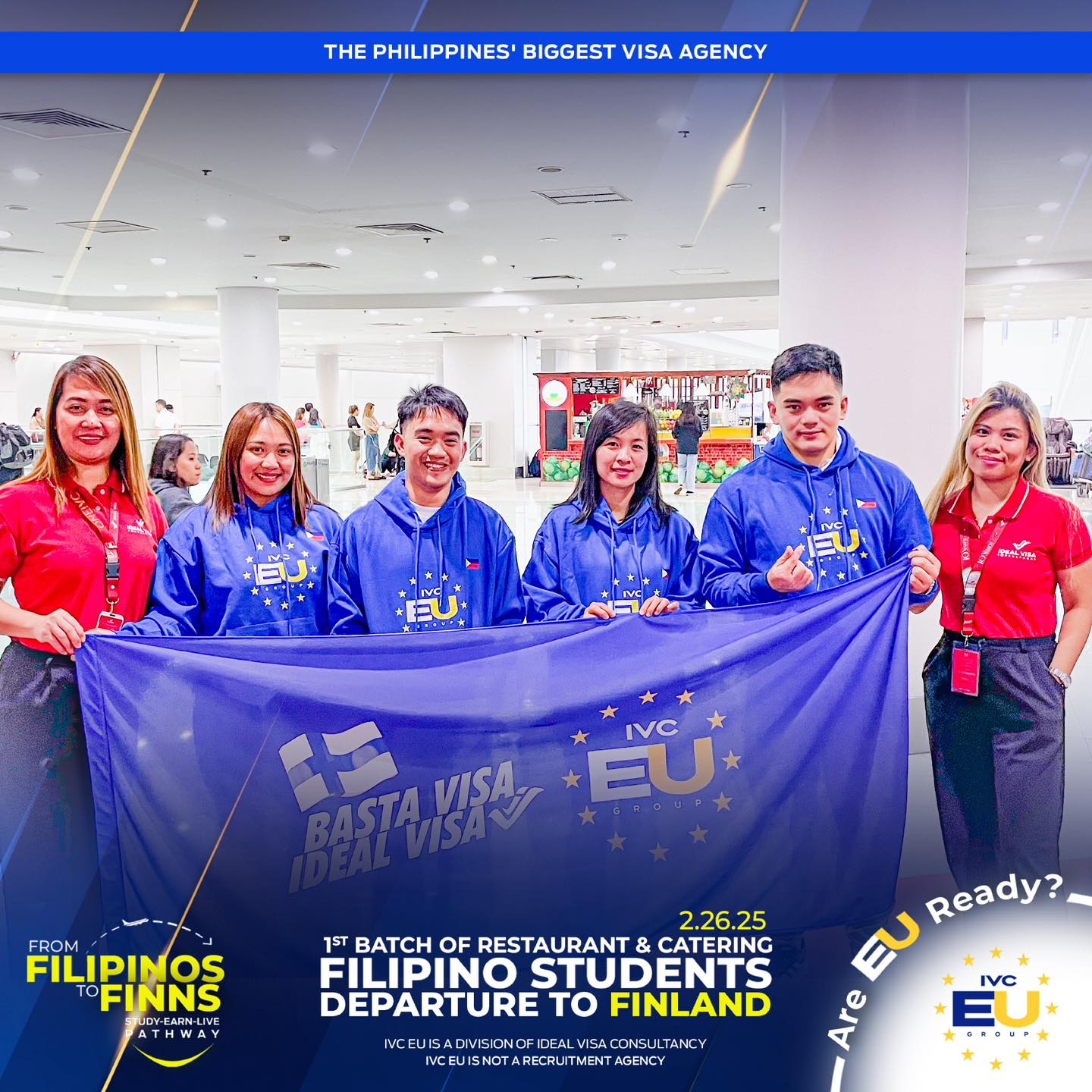 1st BATCH OF RESTAURANT & CATERING FILIPINO STUDENTS DEPARTURE TO FINLAND