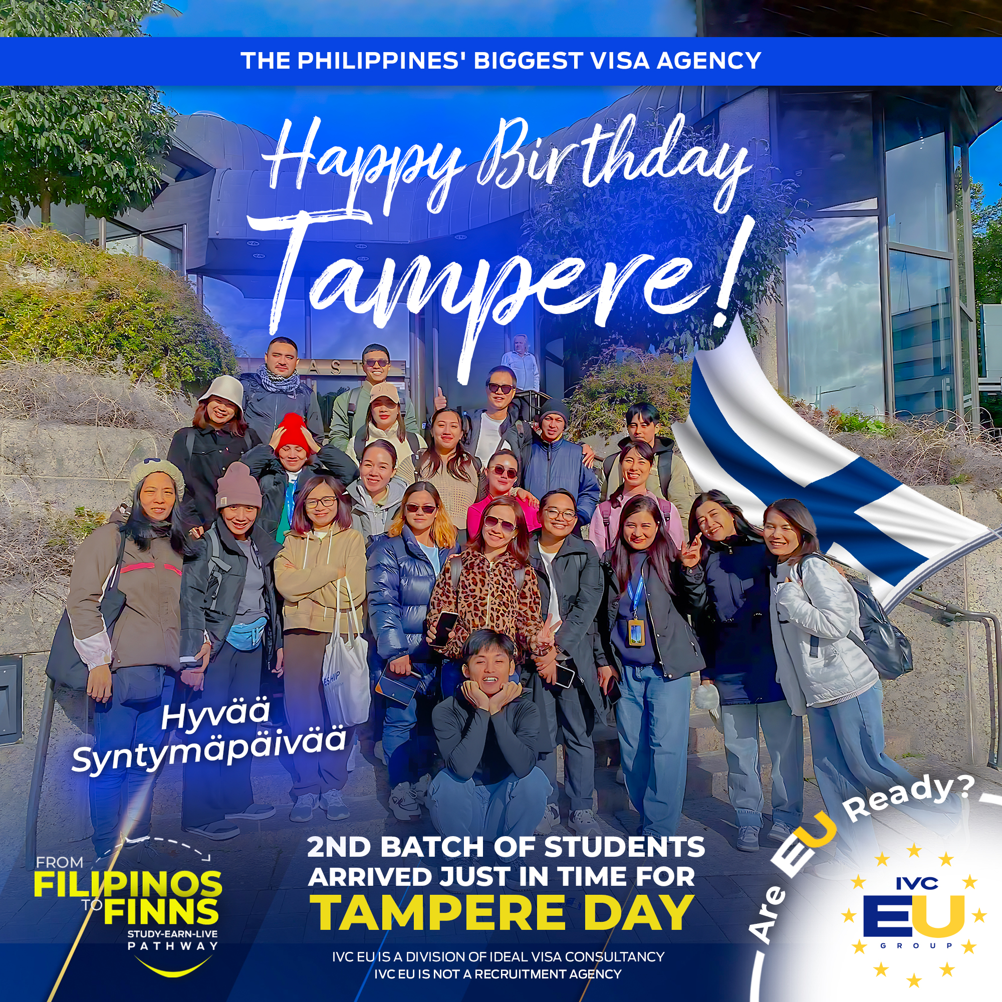 2ND BACTH OF STUDENTS ARRIVED JUST IN TIME FOR TAMPERE DAY